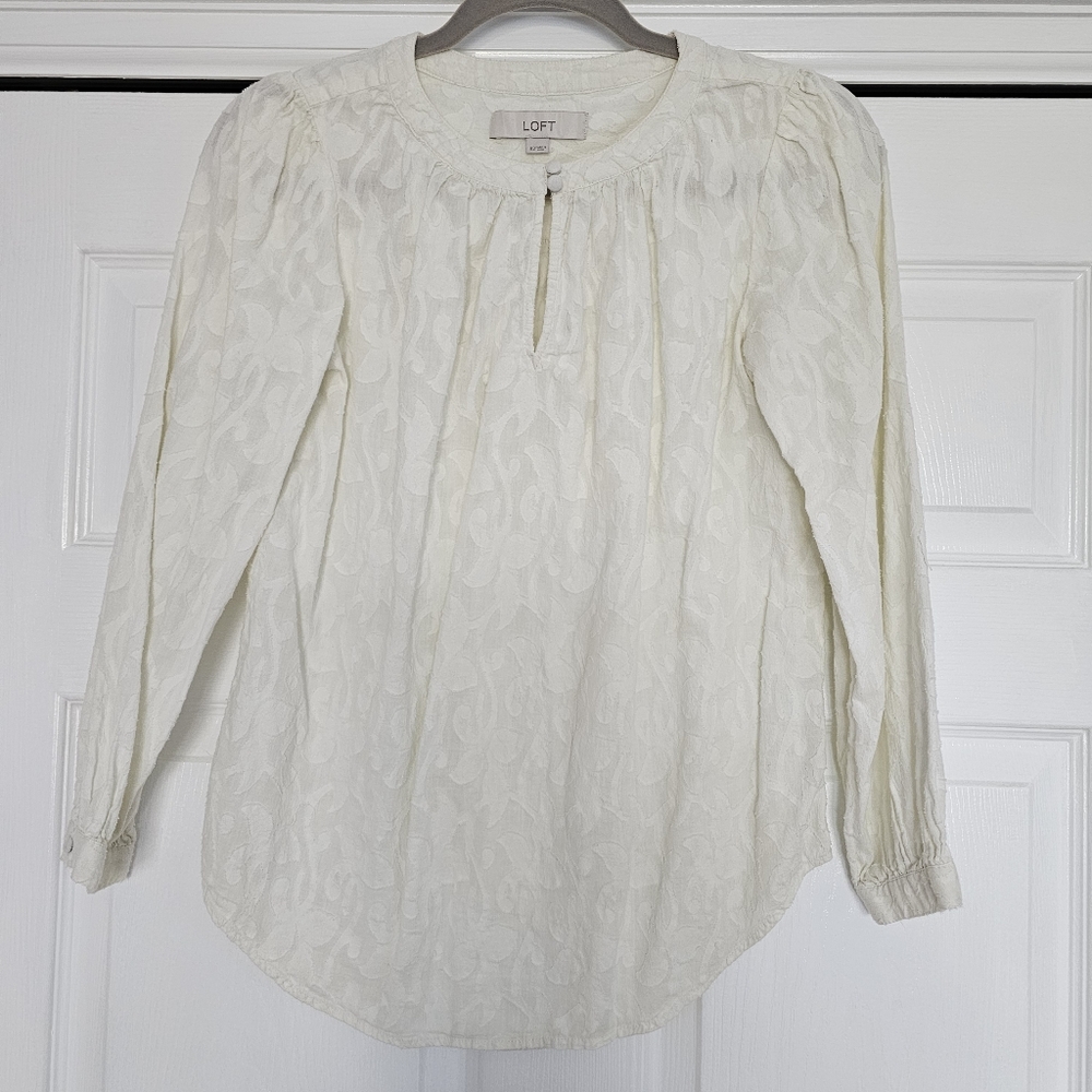LOFT Cotton long sleeve top